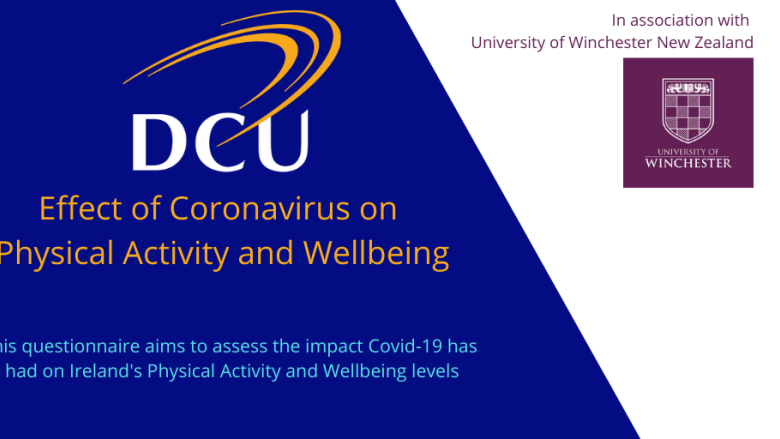 DCU All-Island International Study looking at Impact on Physical Activity and Wellbeing during COVID-19 Restrictions underway