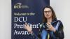 Laura Mahoney speaking at Presidents Awards for Engagement 2025