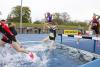 DCU athlete competing in the men's 3000n steeple chase