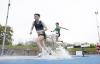 DCU athlete competing in the men's steeple chase