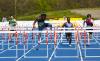 DCU athlete competing in the men's 110m hurdles