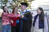 Tony Riley with his wife Mairead and daughters Kate and Isabella.