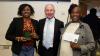 Carine Laure  Metiefeng Mambou with mother and Jim Gavin at the awards ceremony