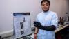 Student holds engineering project