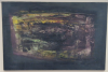 abstract painting with browns, mustards and rust colours