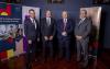 Dr Eric Clinton, DCU NCFB, Prof Dominic Elliott DCU, Business School Dean, Prof Daire Keogh, DCU President, John Brennan AIB
