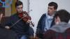 Trad musicians playing in the Quad on St Patrick's Campus during Culture Night 