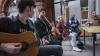 Musicians playing in the Quad on St Patrick's Campus 