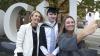 Shows DCU graduates on campus for October 2023 ceremonies