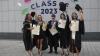 Shows DCU graduates on campus for October 2023 ceremonies