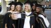 Shows DCU graduates on campus for October 2023 ceremonies