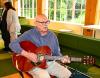 playing guitar at the garden party