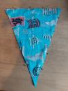 inside fabric triangle pinned