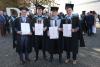 Graduates celebrate during day 3 of DCU Autumn Graduation 2024. Pic: Kyran O’Brien/DCU