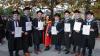 Graduates celebrate during day 3 of DCU Autumn Graduation 2024. Pic: Kyran O’Brien/DCU