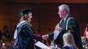 Graduates celebrate during day 4 of DCU Autumn Graduation 2024. Pic: Kyran O’Brien/DCU