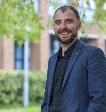 Shows Professor Gary Sinclair on DCU's Glasnevin campus