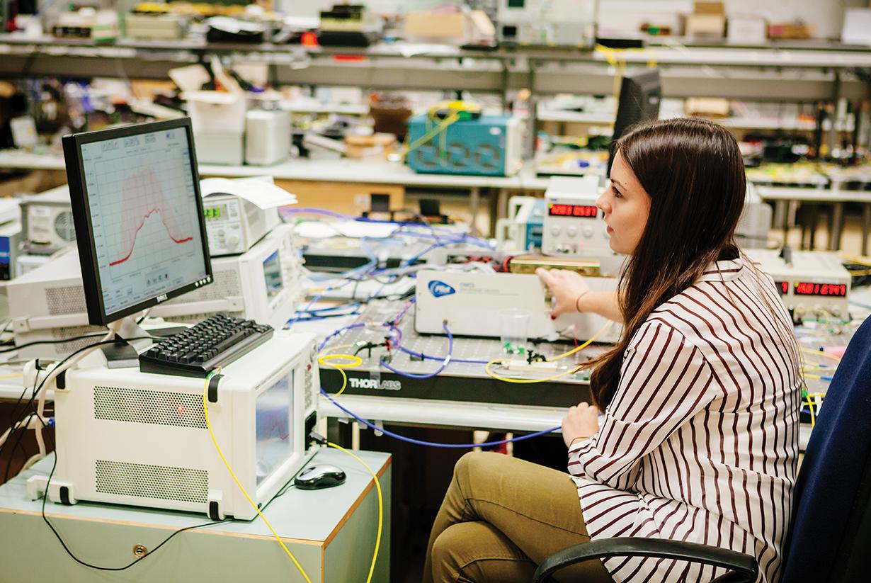 Student working in lab