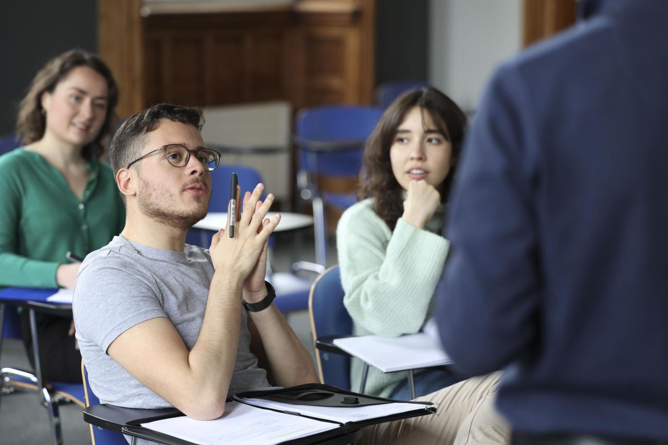 Students sitting in lecture room