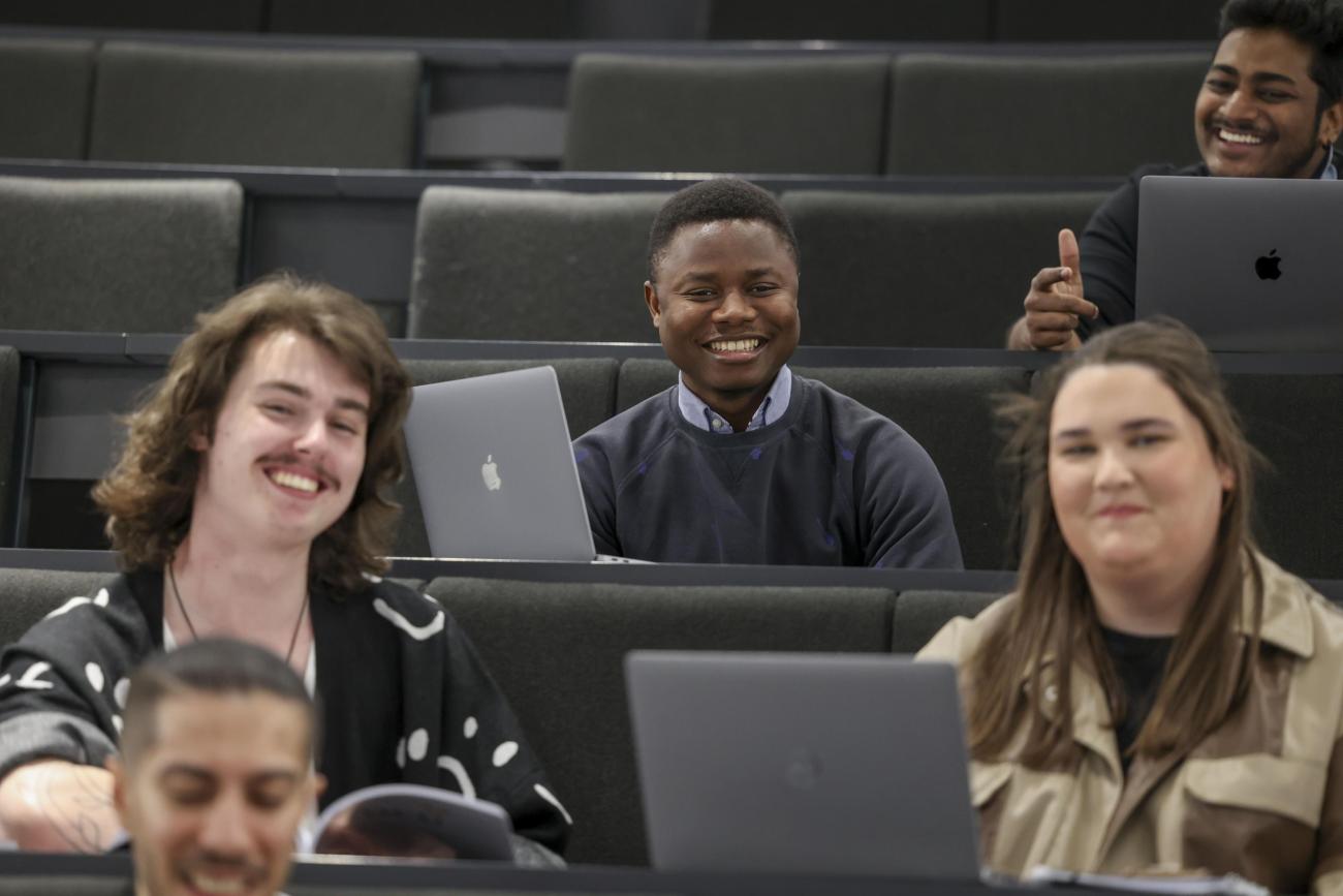 Students sitting in lecture room