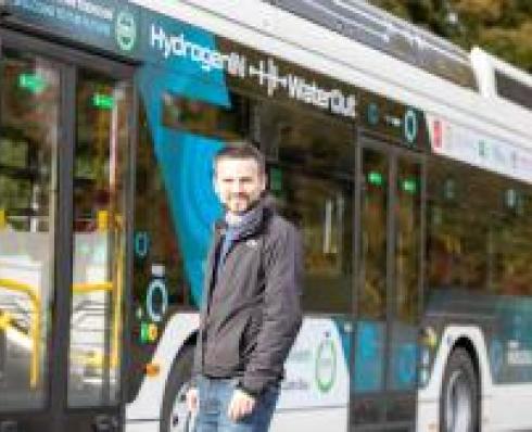James Carton at Dublin Hydrogen bus launch