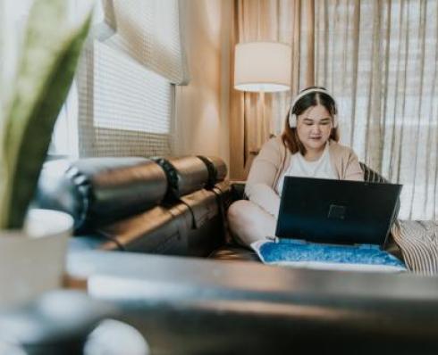 Learner with laptop