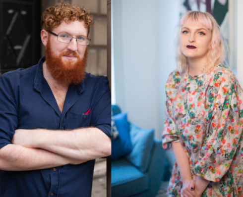 photos of Author Dave Rudden and Author Sophie White