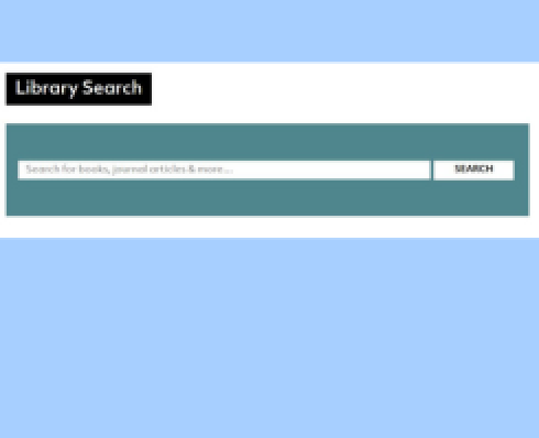 Screenshot of library search bar