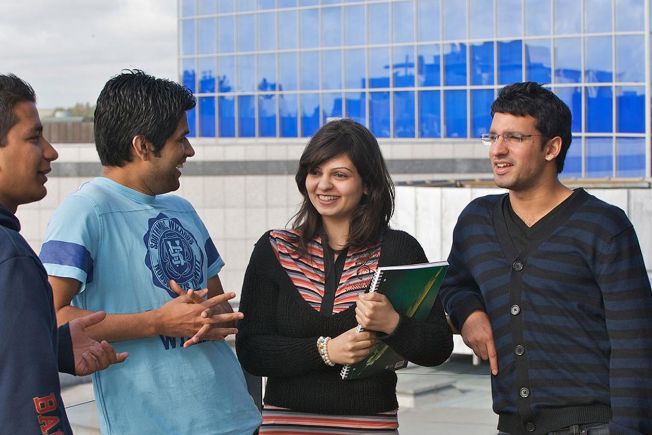 Students smiling