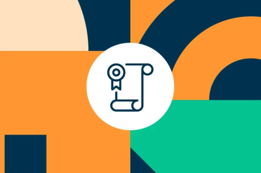 Shows faculty symbols with icon illustrating graduation scroll