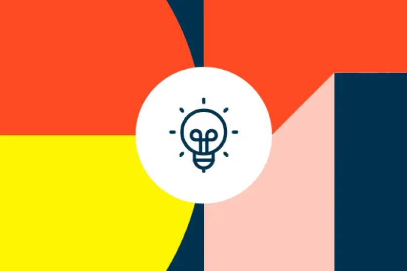 Shows faculty symbols with icon illustrating lightbulb