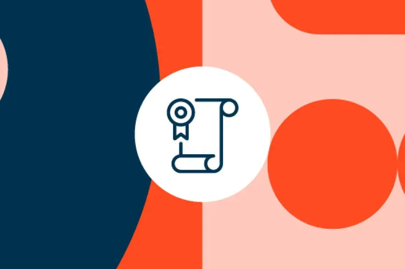 Shows faculty symbols with icon illustrating graduation scroll