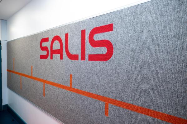 Shows SALIS lab sign in the Henry Grattan building on the Glasnevin campus