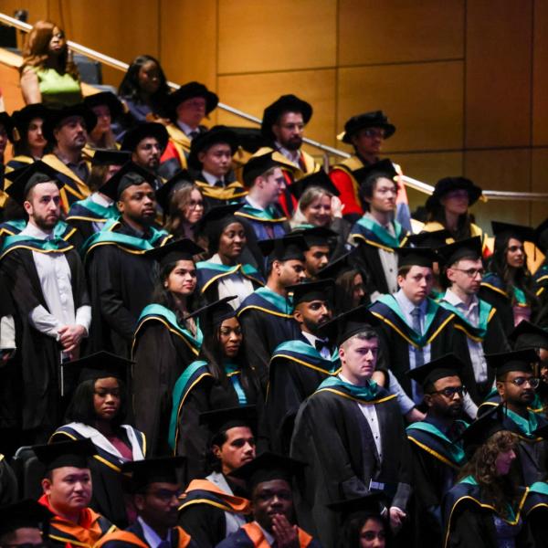 Graduates celebrate during DCU Spring Graduation 2025. Pic: Kyran O’Brien/DCU