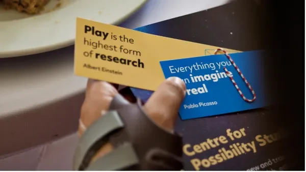 Possibility Studies launch - bookmarks with various quotes