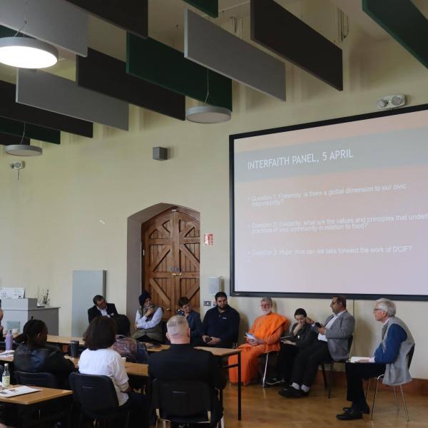 The panel of the conference speaks