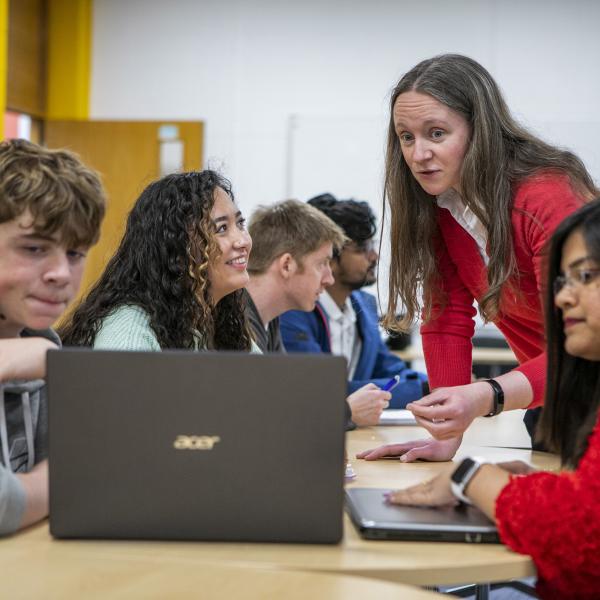 Shows students attending tutorial in DCU School of Maths