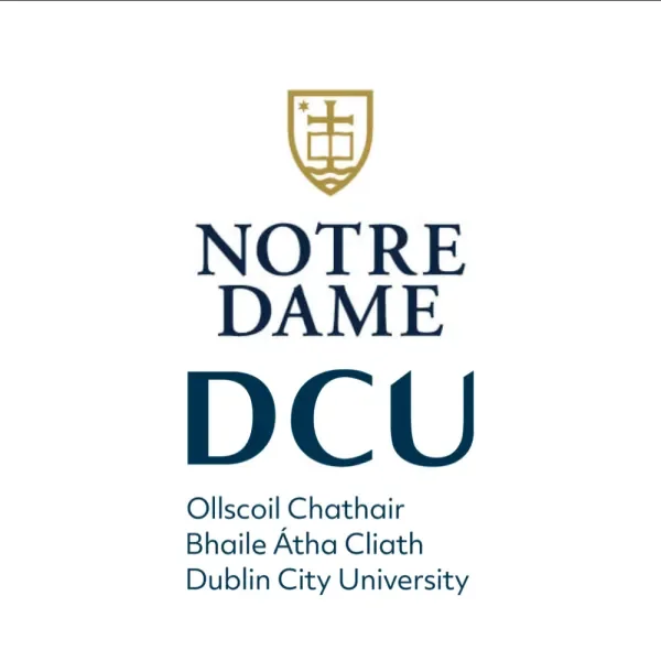 Notre Dame and DCU logos