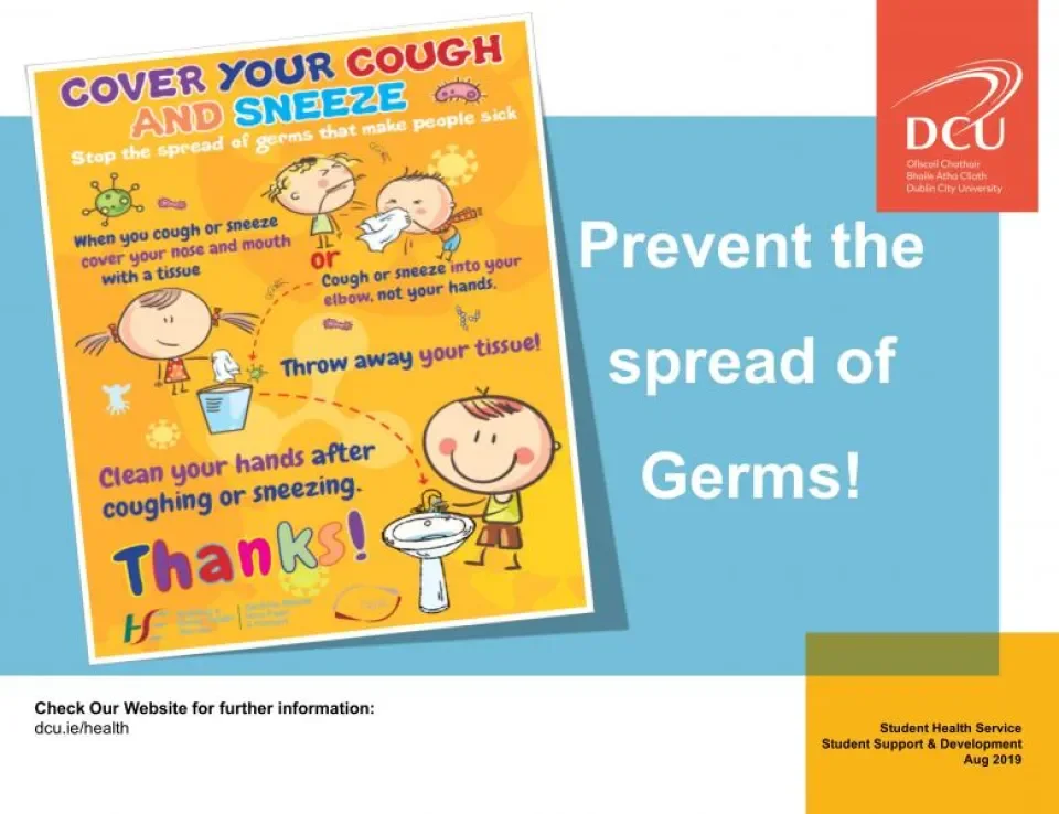 Cartoon of how to prevent the spread of infections.