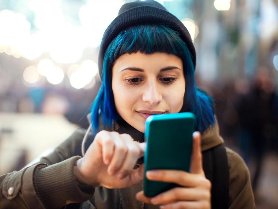 Girl browsing phone