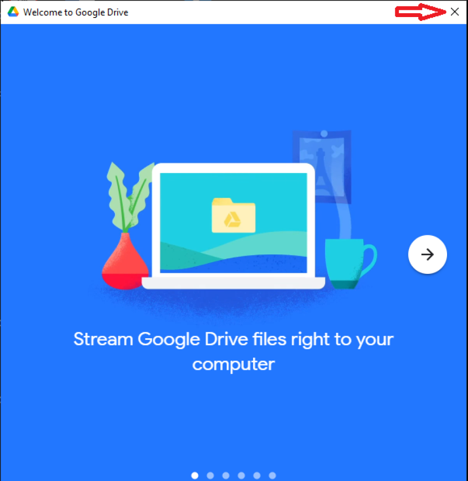 Step 7 Installation of Google drive for Desktop
