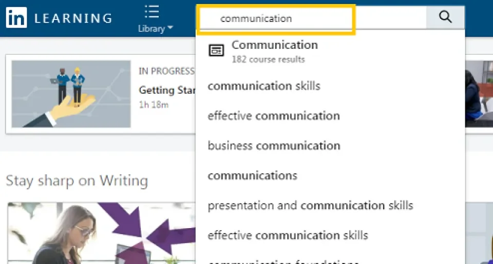 Keyword search LinkedIn