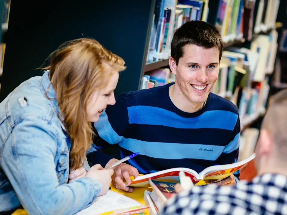 Student studying