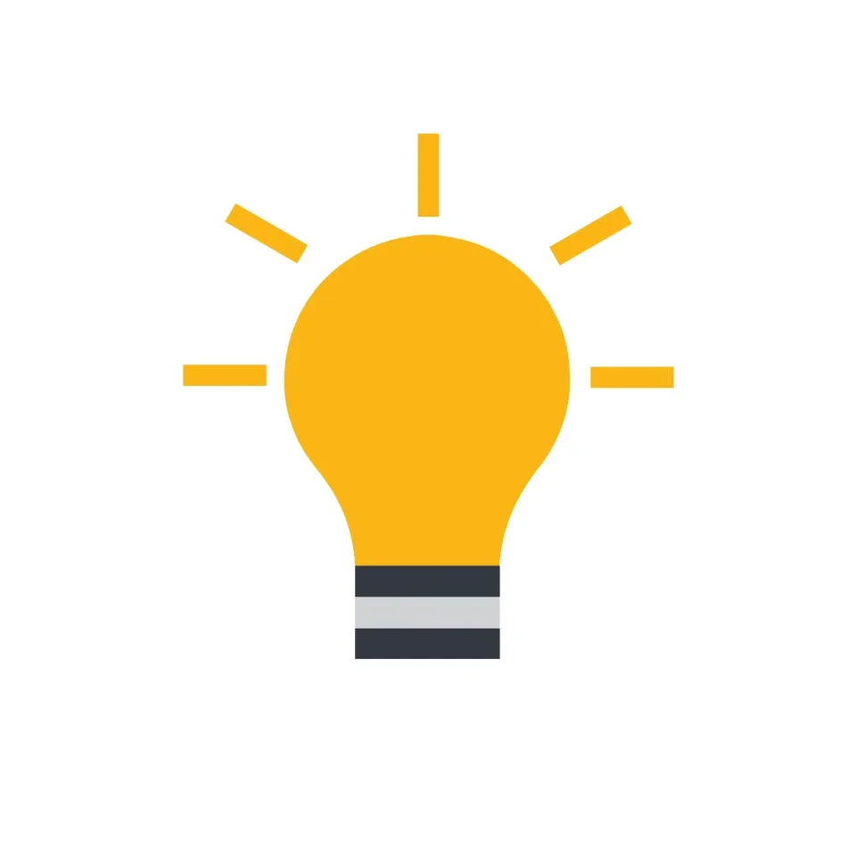 Lightbulb in yellow