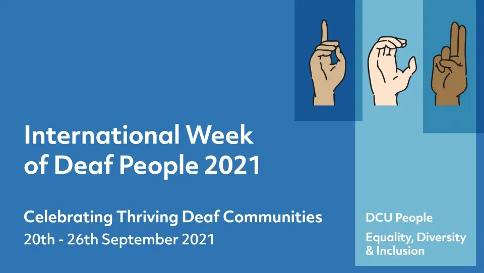 International Week of Deaf People 2021 promotional graphic