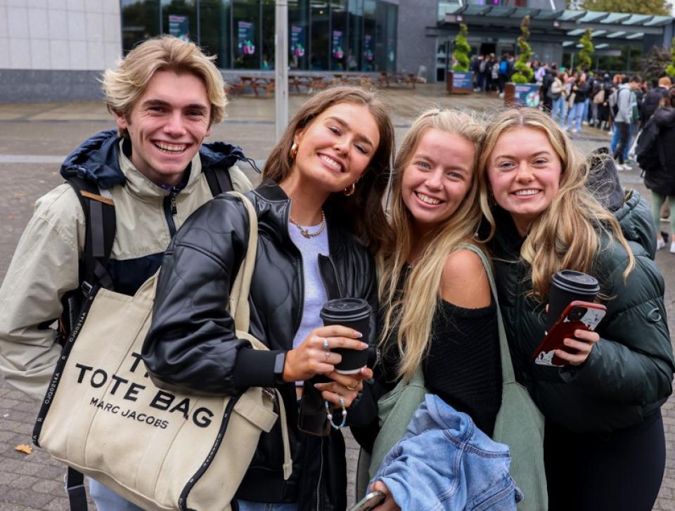 Group outside Helix photos