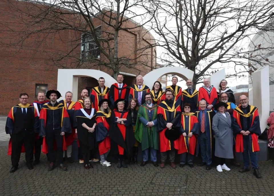Graduates celebrate during DCU Spring Graduation 2025. Pic: Kyran O’Brien/DCU