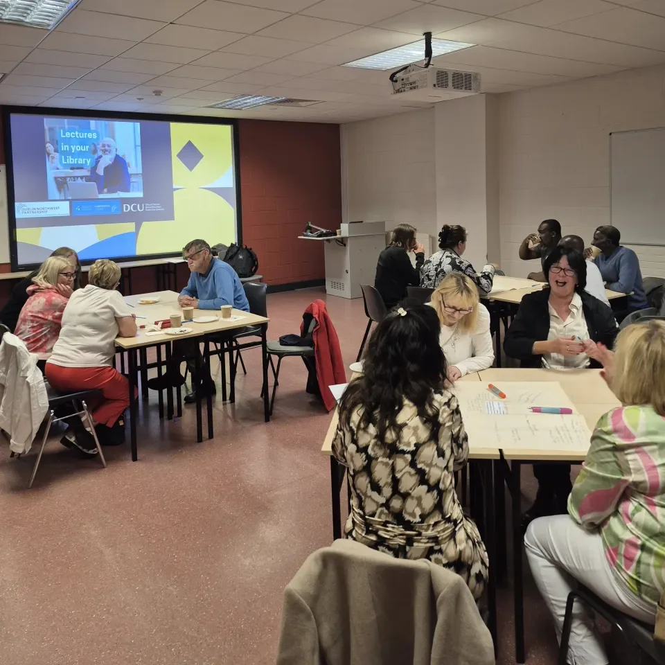 Participants of Lectures in Your Library giving feedback on the course