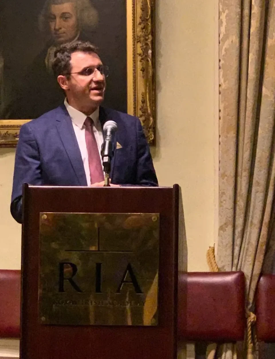 Author speaking at the launch