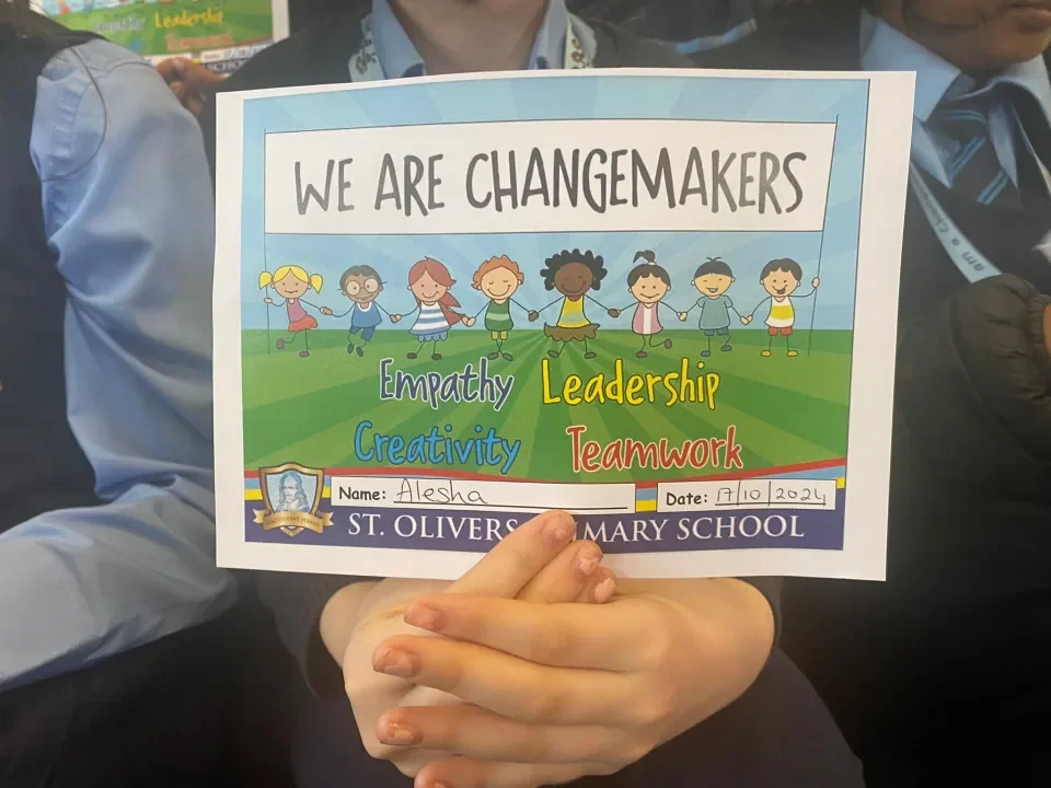 St Oliver's Primary School Celebrates 10 Years as a DCU Changemaker School